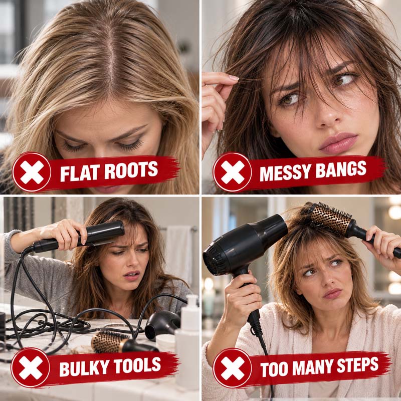 Add Crown Volume Instantly! Cordless Heated Bangs Styling Comb (offer)